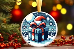 Round Christmas Ornament Sublimation|Clipart Product Image 1