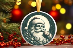 Round Christmas Ornament Sublimation|Clipart Product Image 1