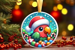 Round Christmas Ornament Sublimation|Clipart Product Image 2