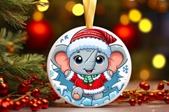 Round Christmas Ornament Sublimation|Clipart Product Image 2