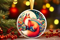 Round Christmas Ornament Sublimation|Clipart Product Image 1
