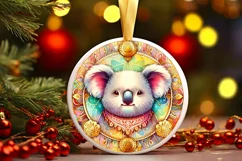 Round Christmas Ornament Sublimation|Clipart Product Image 1