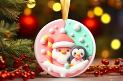 Round Christmas Ornament Sublimation|Clipart Product Image 1