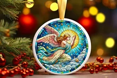 Round Christmas Ornament Sublimation|Clipart Product Image 2