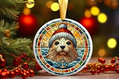Round Christmas Ornament Sublimation|Clipart Product Image 2