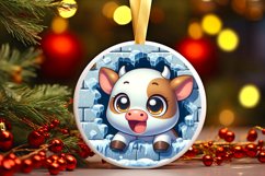 Round Christmas Ornament Sublimation|Clipart Product Image 1