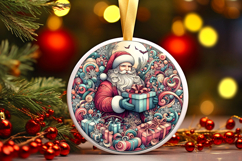 Round Christmass Ornament PNG Product Image 1