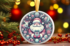 Round Christmass Ornament PNG Product Image 1