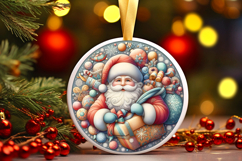 Round Christmass Ornament PNG Product Image 1