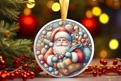 Round Christmas Ornament Sublimation|Clipart Product Image 1