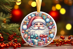 Round Christmass Ornament PNG Product Image 1