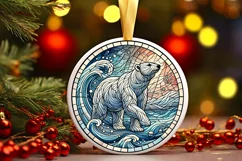 Round Christmas Ornament Sublimation|Clipart Product Image 2