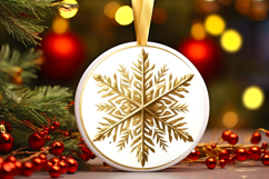 Round Christmass Ornament PNG Product Image 1
