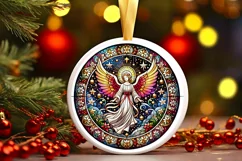 Round Christmas Ornament Sublimation|Clipart Product Image 2