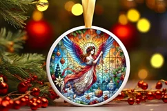 Round Christmas Ornament Sublimation|Clipart Product Image 2