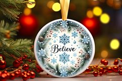 Round Christmas Ornament Sublimation|Clipart Product Image 1