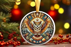 Round Christmas Ornament Sublimation|Clipart Product Image 1