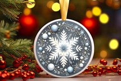 Round Christmas Ornament Sublimation|Clipart Product Image 1