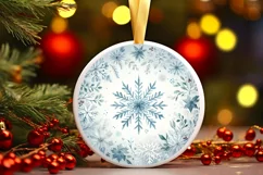 Round Christmas Ornament Sublimation|Clipart Product Image 1