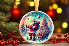 Round Christmas Ornament Sublimation|Clipart Product Image 1