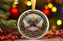 Round Christmas Ornament Sublimation|Clipart Product Image 1