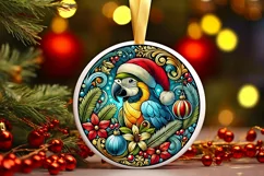 Round Christmas Ornament Sublimation|Clipart Product Image 2