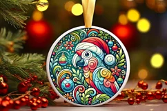 Round Christmas Ornament Sublimation|Clipart Product Image 2