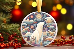 Round Christmas Ornament Sublimation|Clipart Product Image 1