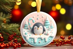 Round Christmas Ornament Sublimation|Clipart Product Image 1