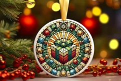 Round Christmas Ornament Sublimation|Clipart Product Image 2