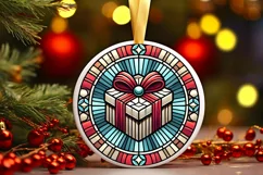 Round Christmas Ornament Sublimation|Clipart Product Image 2
