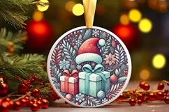 Round Christmas Ornament Sublimation|Clipart Product Image 2