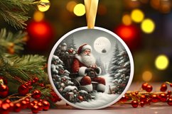 Round Christmas Ornament Sublimation|Clipart Product Image 1