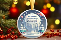 Round Christmas Ornament Sublimation|Clipart Product Image 2
