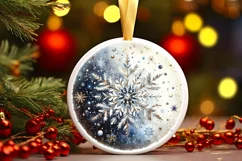 Round Christmas Ornament Sublimation|Clipart Product Image 3