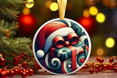 Round Christmas Ornament Sublimation|Clipart Product Image 1