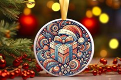 Round Christmas Ornament Sublimation|Clipart Product Image 1