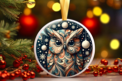 Round Christmass Ornament PNG Product Image 1