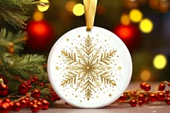 Round Christmas Ornament Sublimation|Clipart Product Image 3