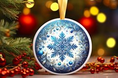Round Christmas Ornament Sublimation|Clipart Product Image 1