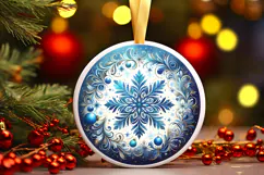 Round Christmass Ornament PNG Product Image 1