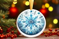 Round Christmas Ornament Sublimation|Clipart Product Image 3