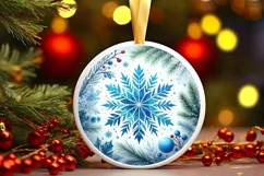 Round Christmas Ornament Sublimation|Clipart Product Image 3