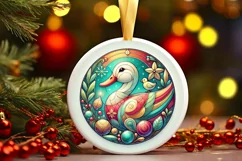Round Christmas Ornament Sublimation|Clipart Product Image 2