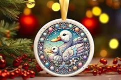 Round Christmas Ornament Sublimation|Clipart Product Image 2