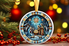 Round Christmass Ornament PNG Product Image 1