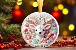 Round Christmas Ornament Sublimation|Clipart Product Image 1