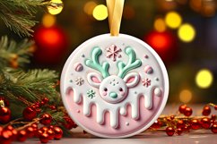 Round Christmas Ornament Sublimation|Clipart Product Image 1
