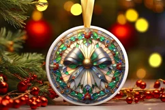 Round Christmas Ornament Sublimation|Clipart Product Image 1