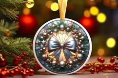 Round Christmas Ornament Sublimation|Clipart Product Image 1